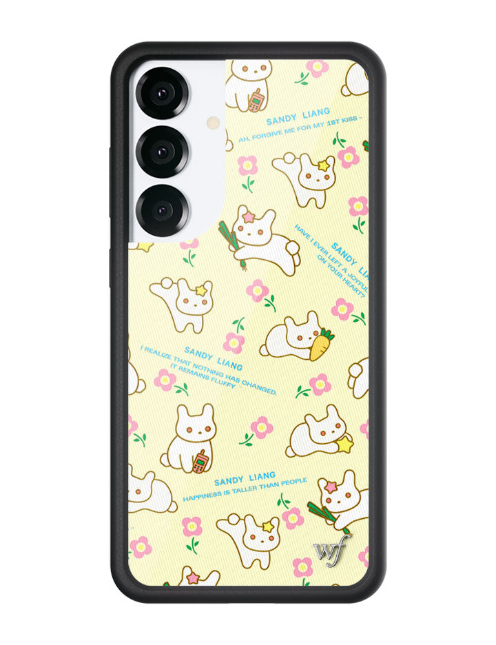 Wildflower Galaxy S25 case Plus Sandy Liang Bunny Gift Wrap Yellow Cute
