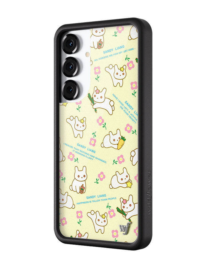 Wildflower Galaxy S25 case Plus Sandy Liang Bunny Gift Wrap Yellow Cute
