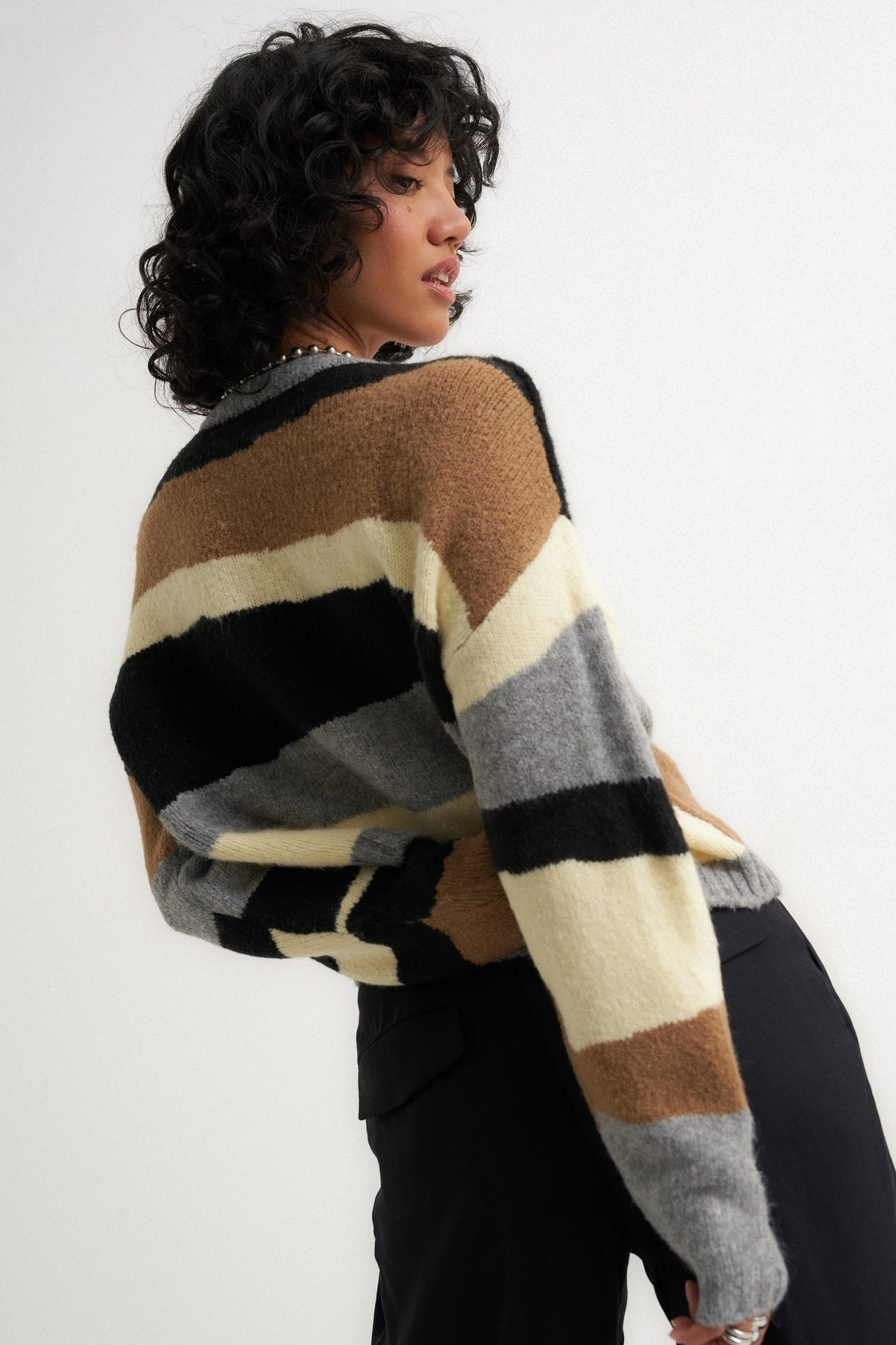 Callahan Knitwear - Selma Cardigan - Heather Grey Multi -