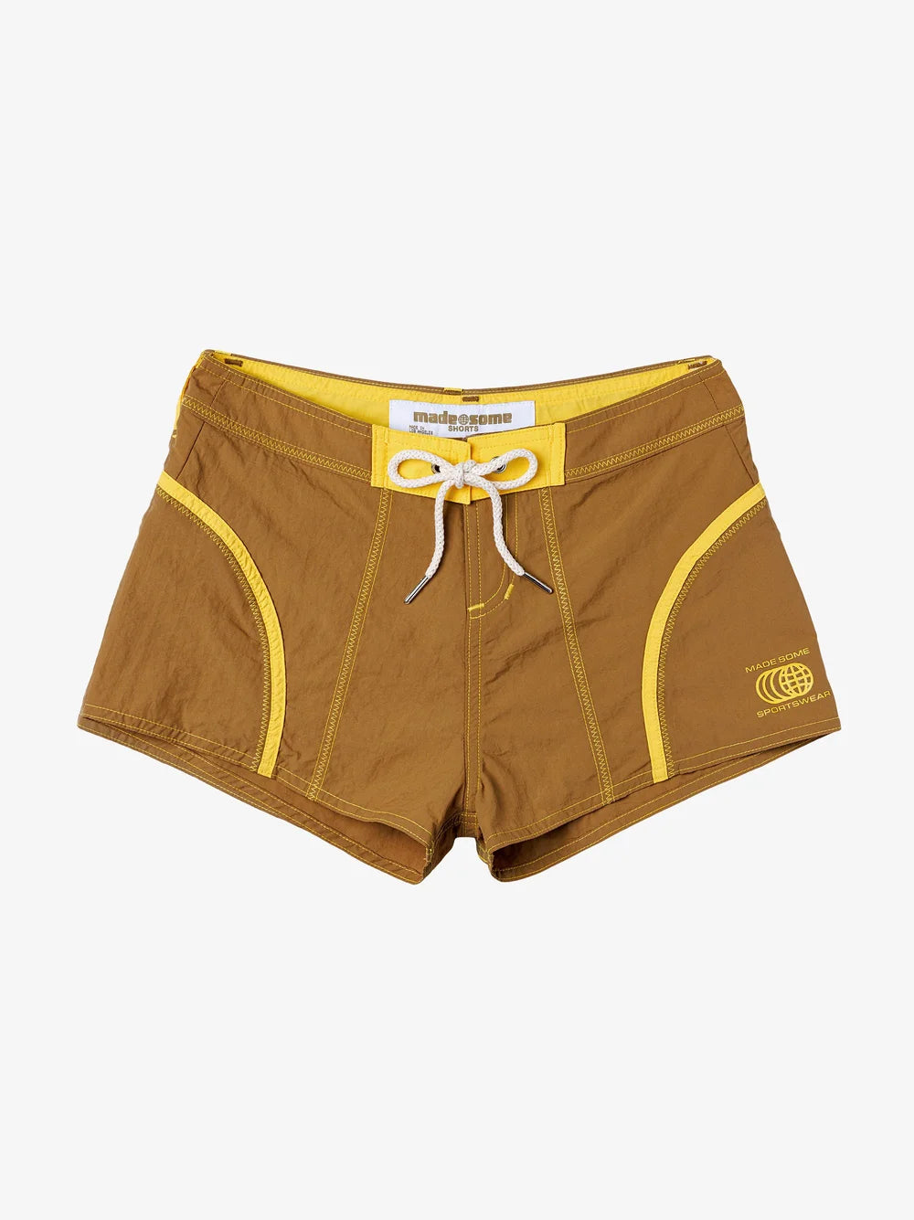 Made Some - Made Some Short Shorts - Khaki/Yellow -