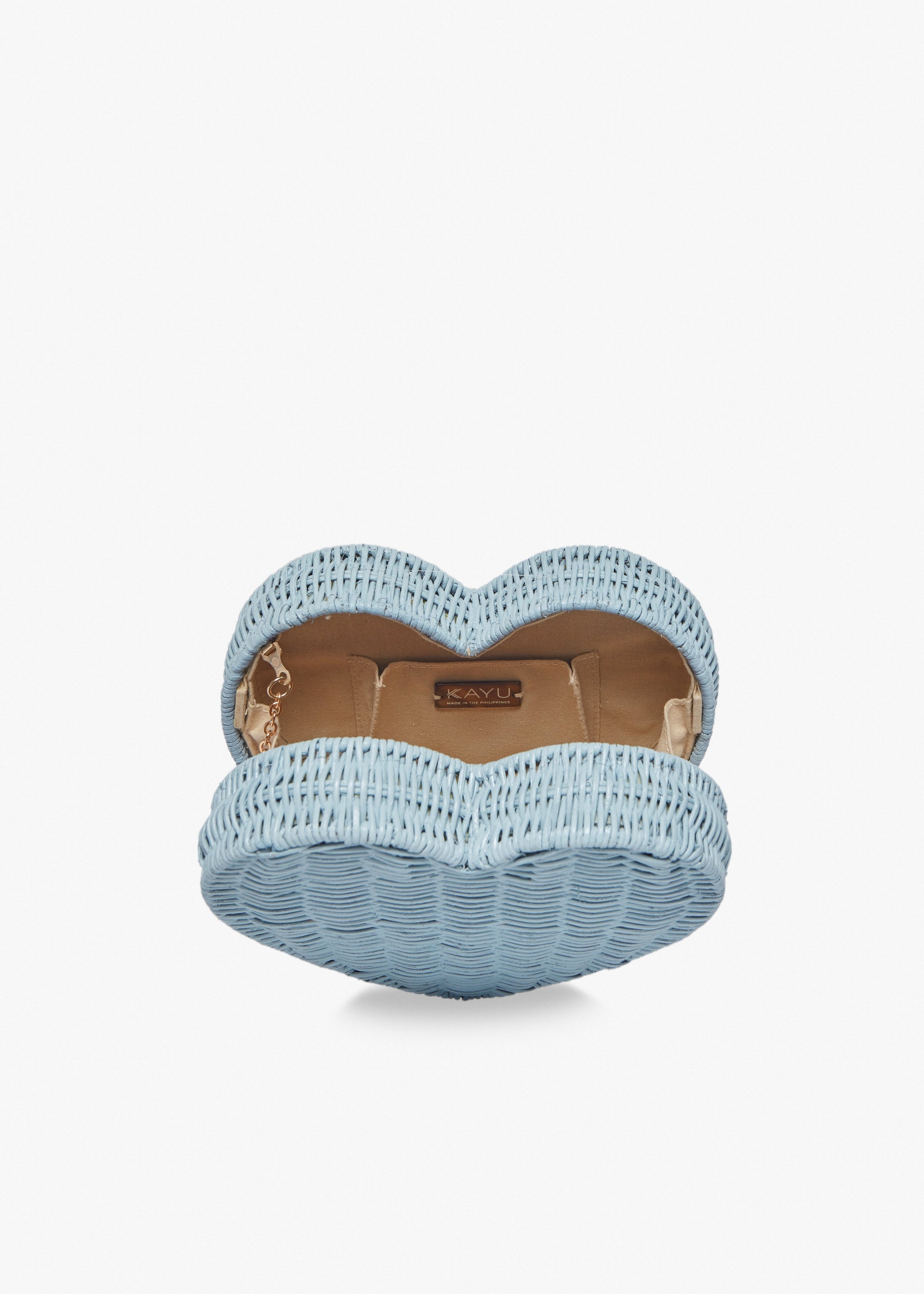 Kayu - Sisal Heart Wicker Straw Clutch Bag -