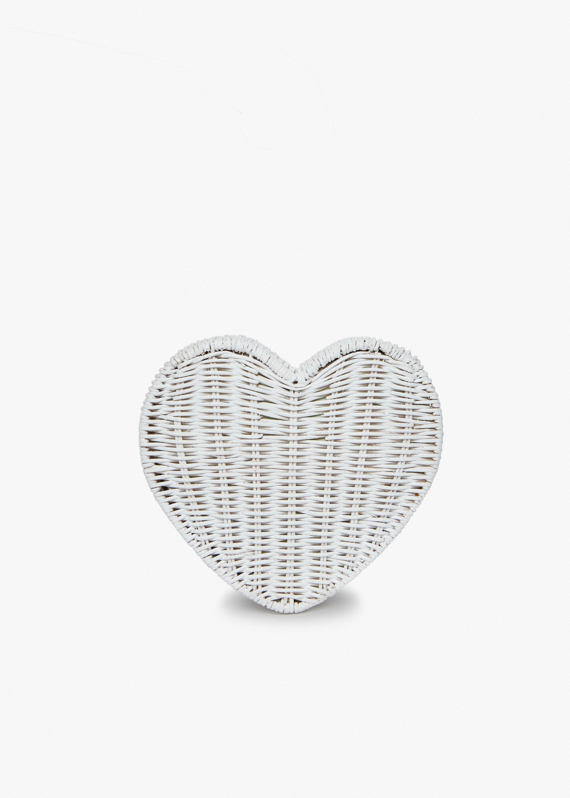 Kayu - Sisal Heart Wicker Straw Clutch Bag -