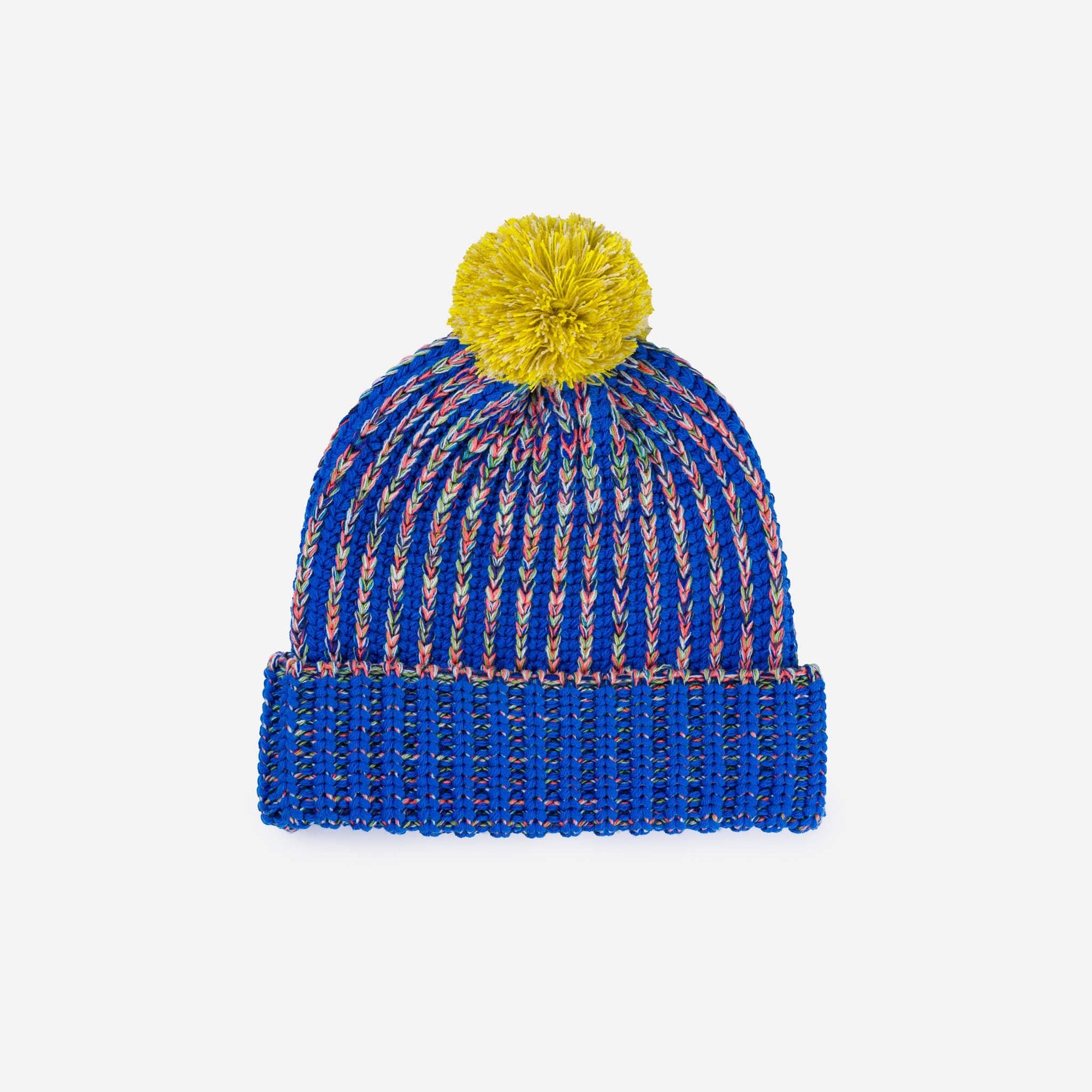 Verloop - Super Mix Pom Beanie - Blue
