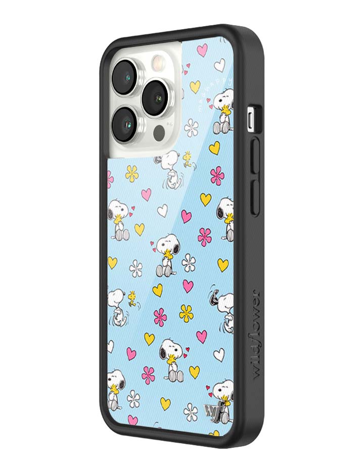 Wildflower iPhone case 13 Pro Madhappy x Peanuts Collab Blue Cute
