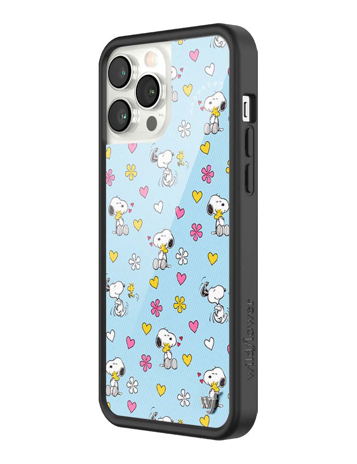 Wildflower iPhone case 13 Pro Max Madhappy x Peanuts Collab Blue Cute