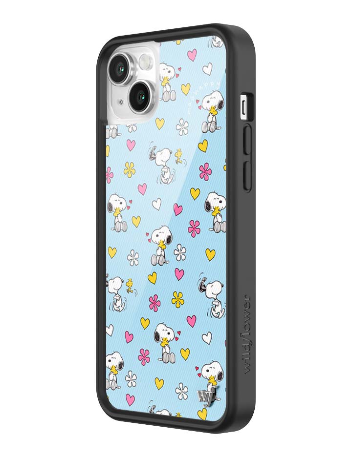Wildflower iPhone case 14 Plus Madhappy x Peanuts Collab Blue Cute