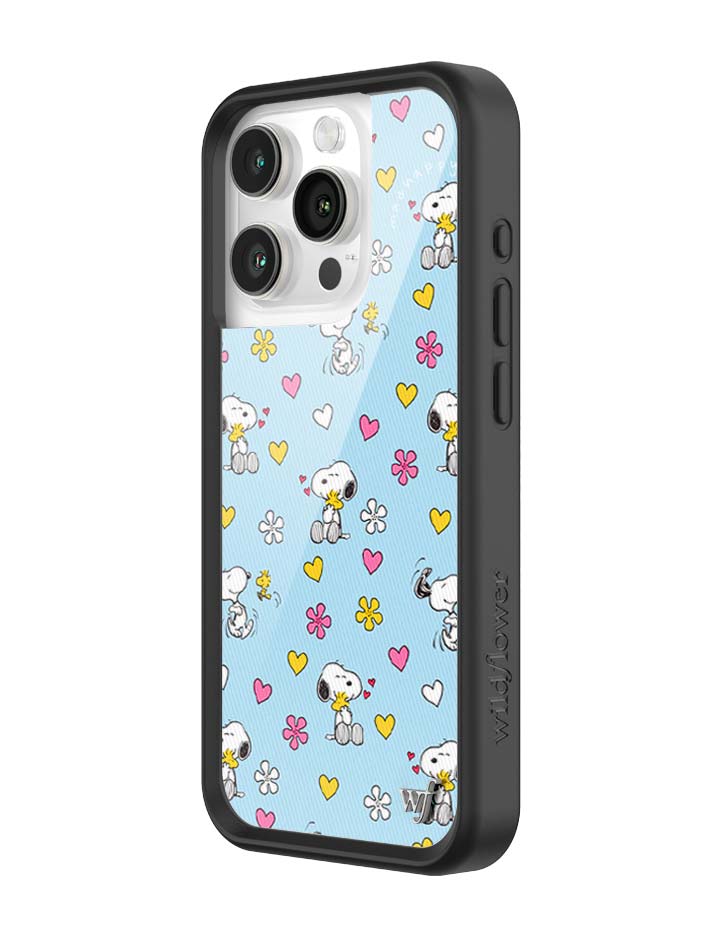 Wildflower iPhone case 15 Pro Madhappy x Peanuts Collab Blue Cute