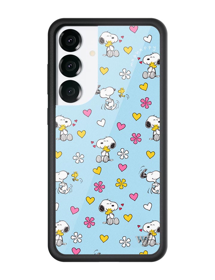 Wildflower Galaxy S25 case Plus Madhappy x Peanuts Collab Blue Cute