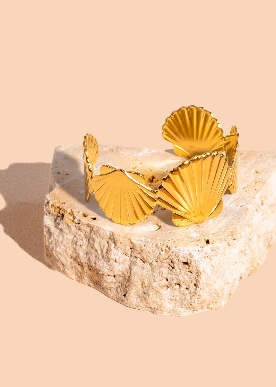 Peter + June - Son of a Beach Cuff - 18K Gold Plated over Stainless Steel -