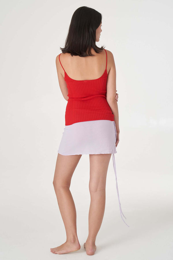 Find Me Now - Light Weight Vary Rib Knit Tank - Red -