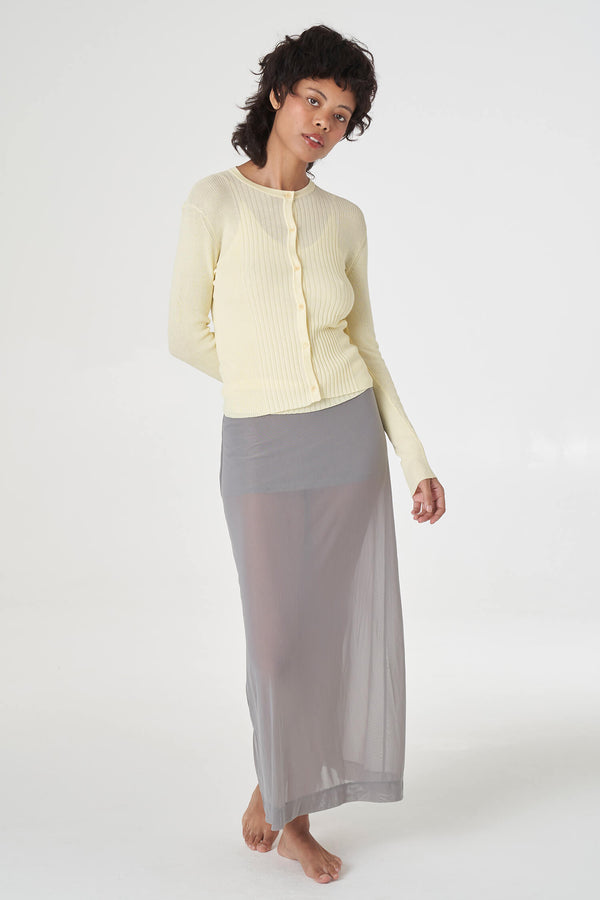 Find Me Now - Ribbed Knit Cardigan - Butter -