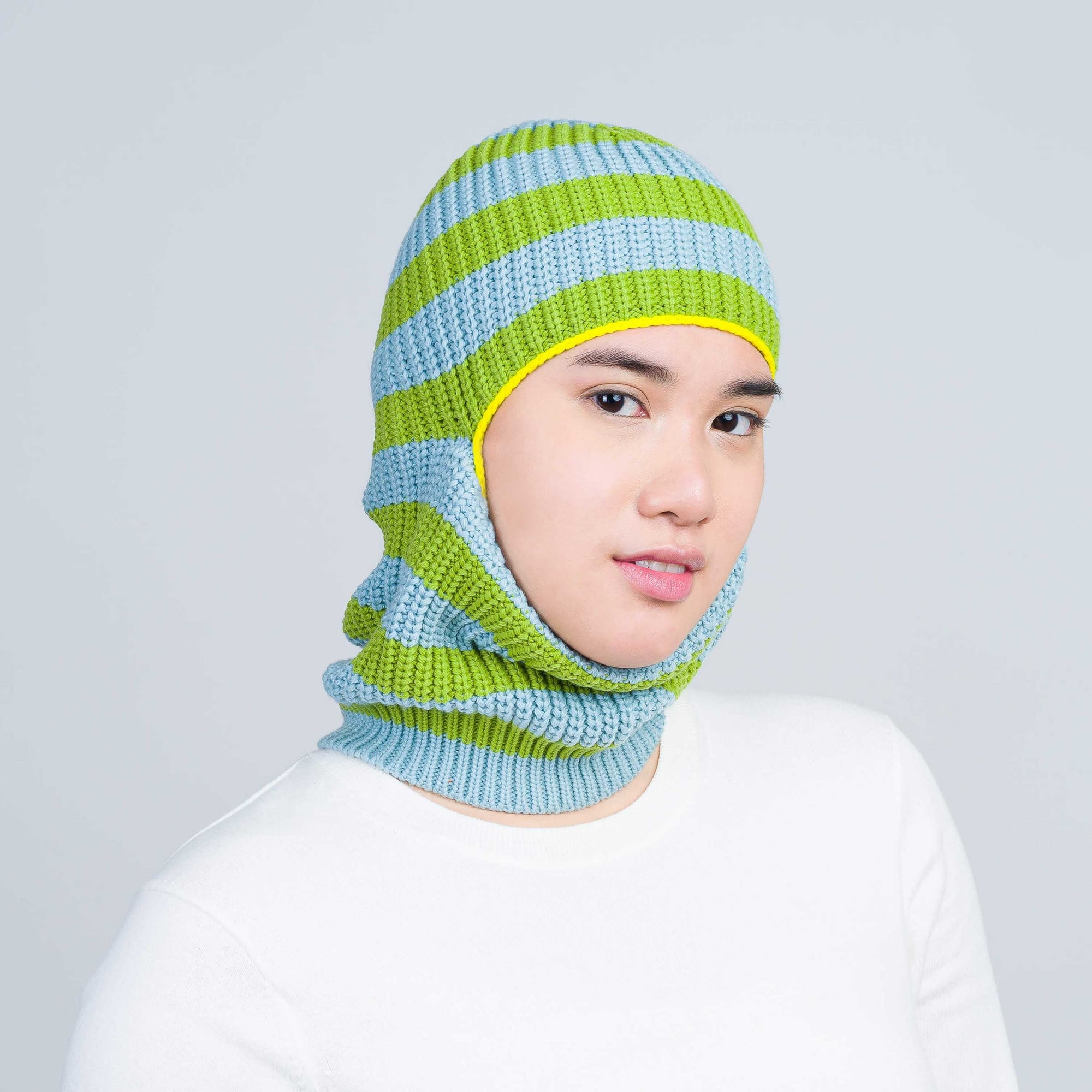 Striped Knit Balaclava