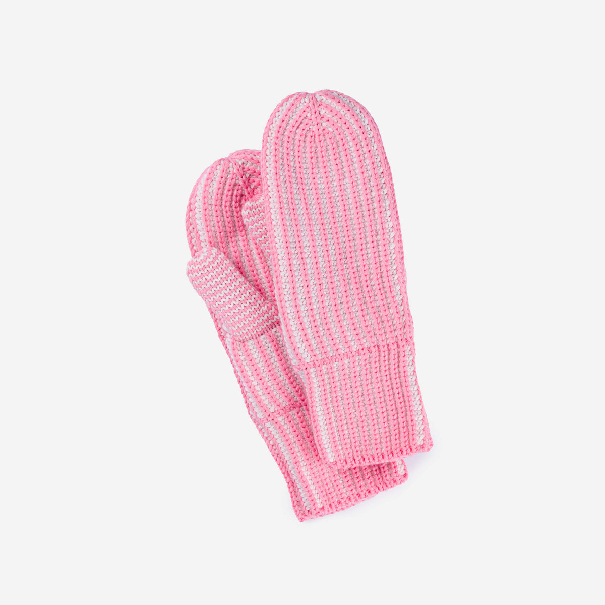 Verloop - Stripe Knit Mittens - Kelly White