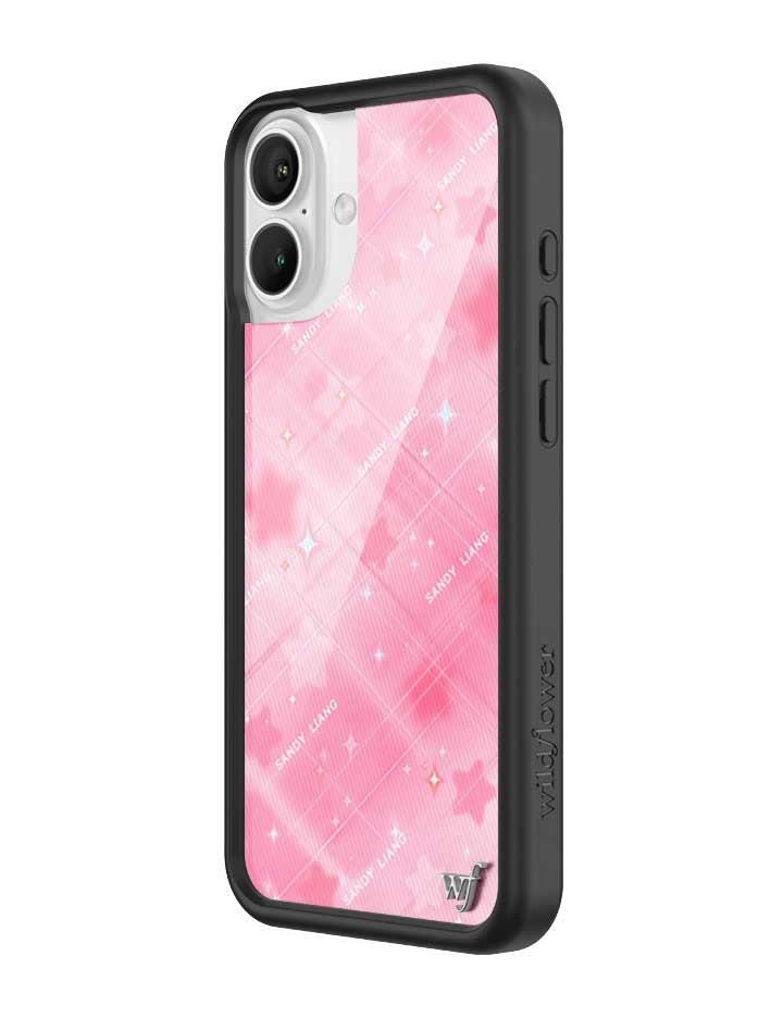 Wildflower iPhone case 16 Plus Sandy Liang Starry Plaid Pink Collab Cute