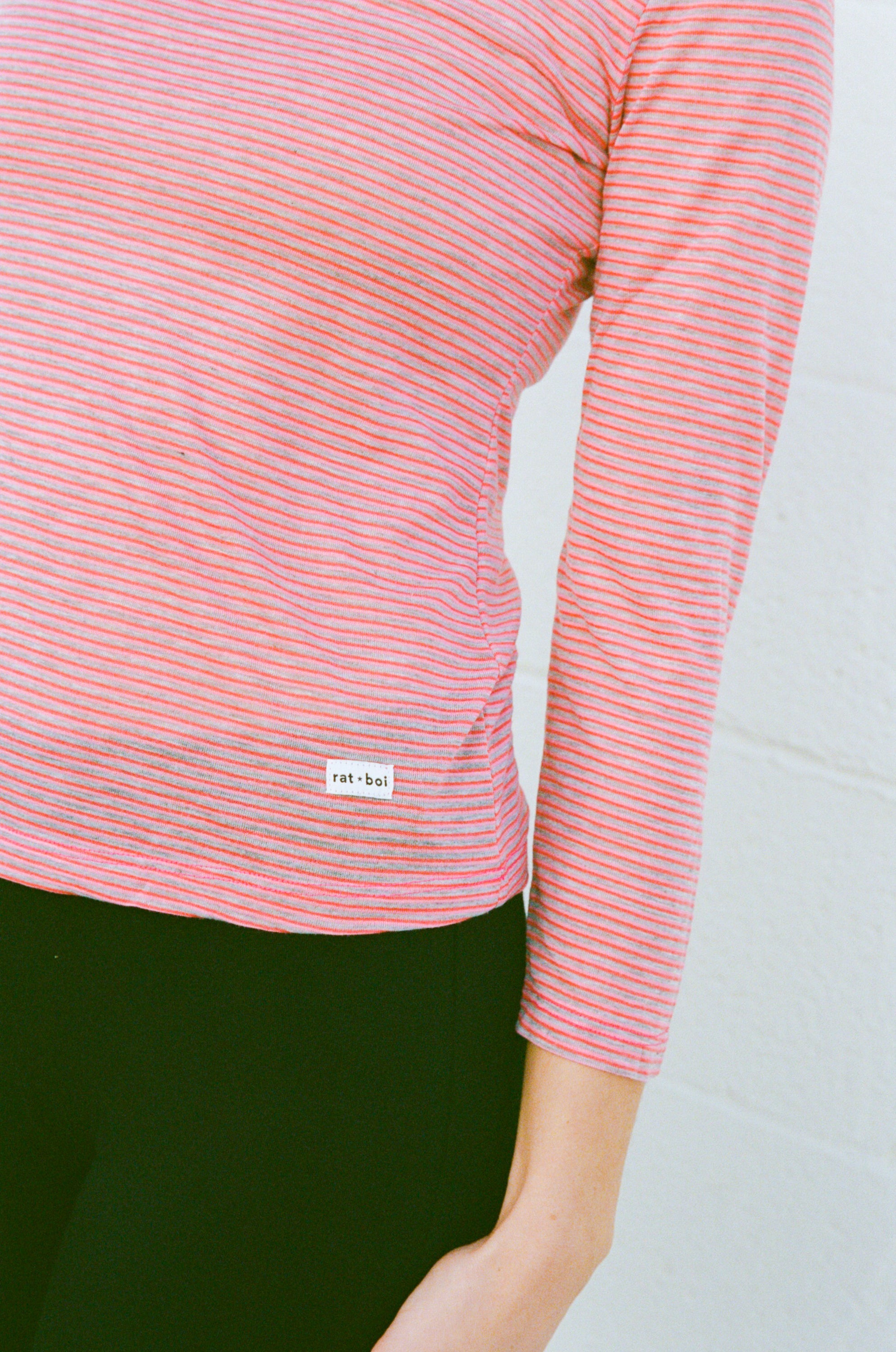 Rat Boi - 3/4 Sleeve Top - Lychee -