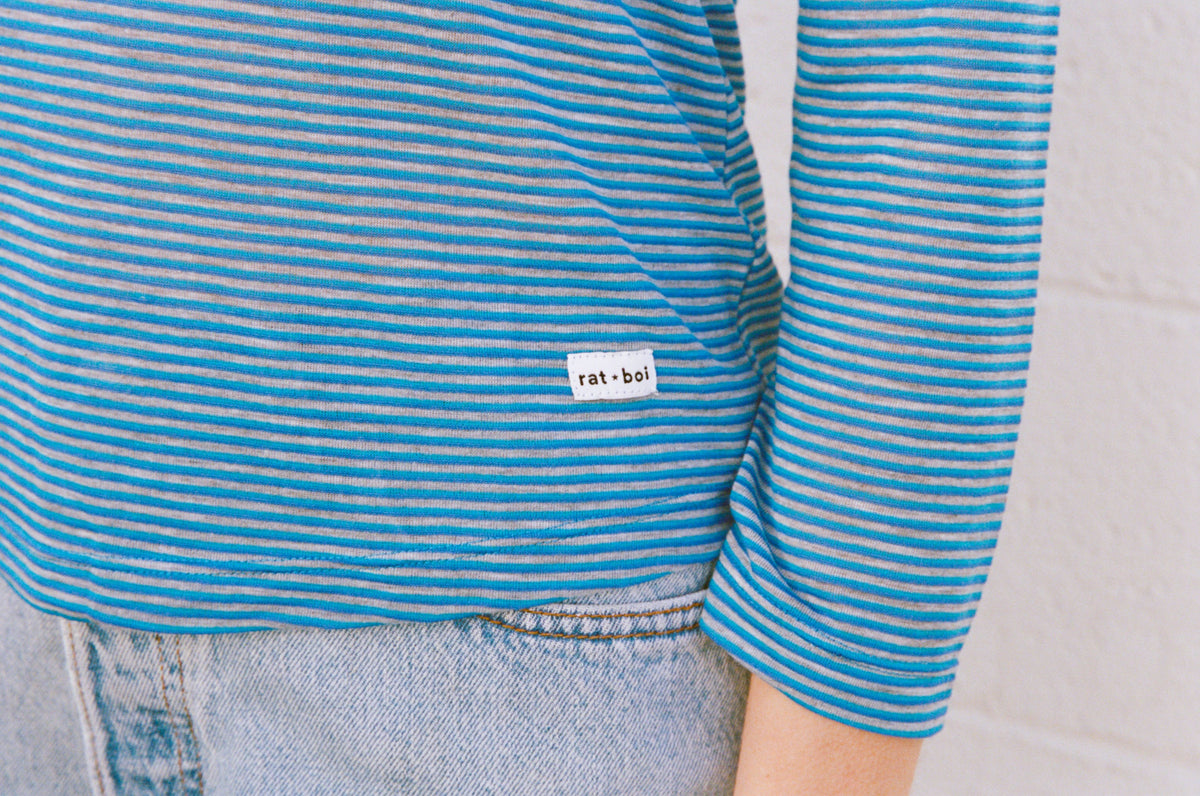 Rat Boi - 3/4 Sleeve Top - Raspberry -
