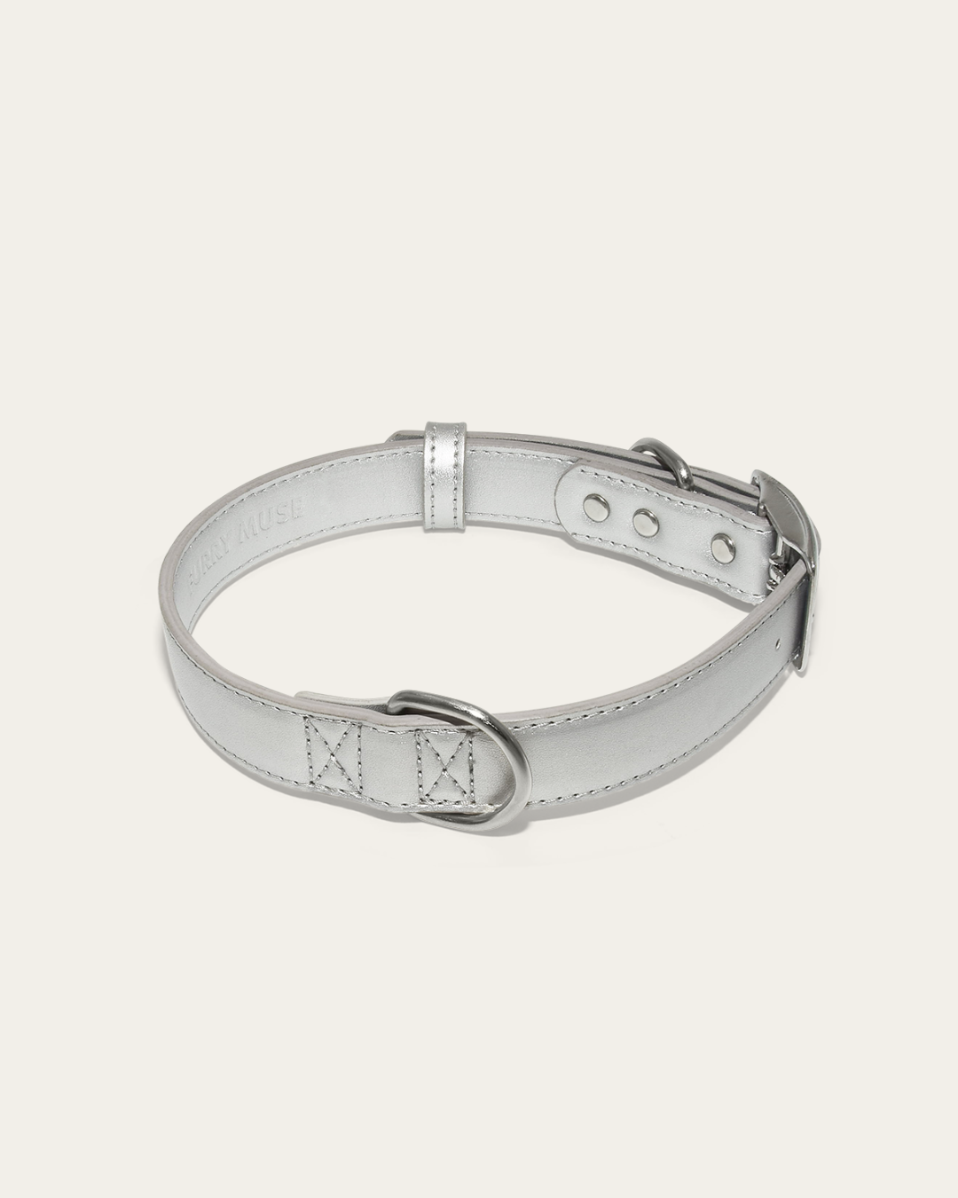 Furry Muse - Shine Metallic Leather Collar -