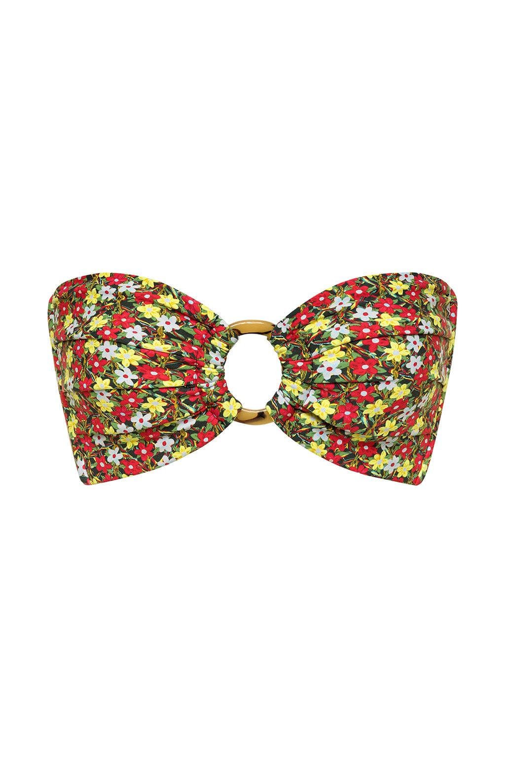 Montce - Sienna Floral Tori Ties Bandeau Bikini Top -