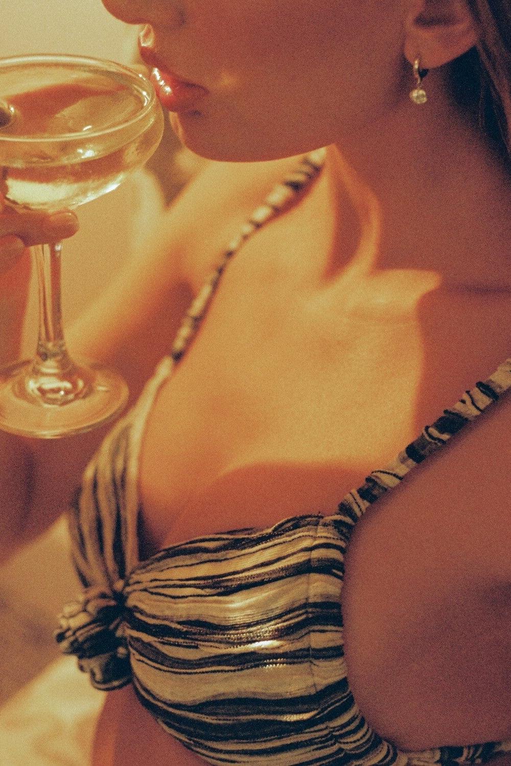 Montce - Slub Knit Devin Rosa Bikini Top -