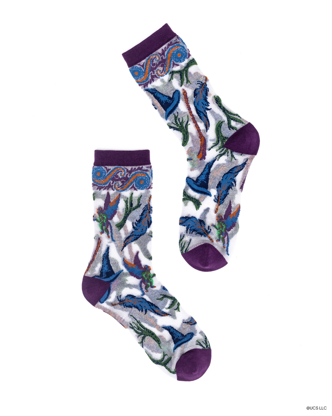Sock Candy - Wicked Elphaba's Power Shimmer Sheer Crew Sock -