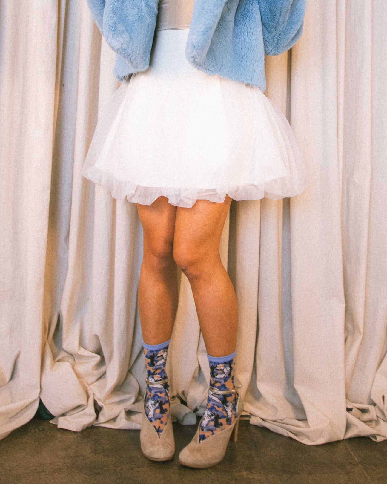 Sock Candy - Casper and Trees Sheer Crew Sock -