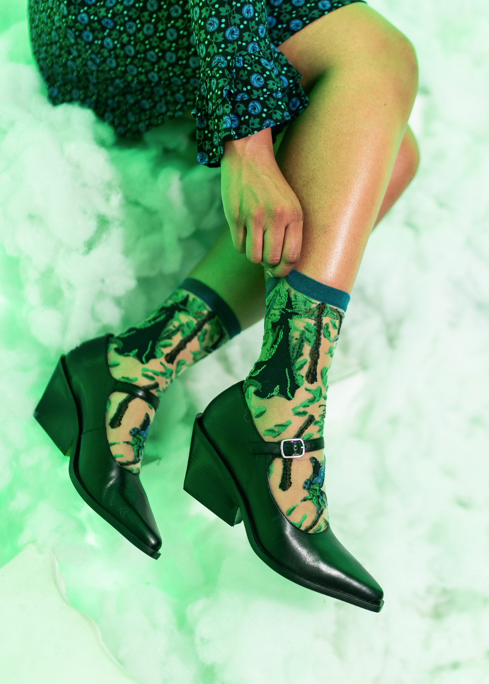 Sock Candy - Wicked Elphaba Silhouette Sheer Crew Sock -