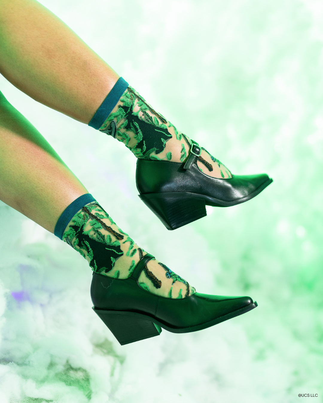 Sock Candy - Wicked Elphaba Silhouette Sheer Crew Sock -