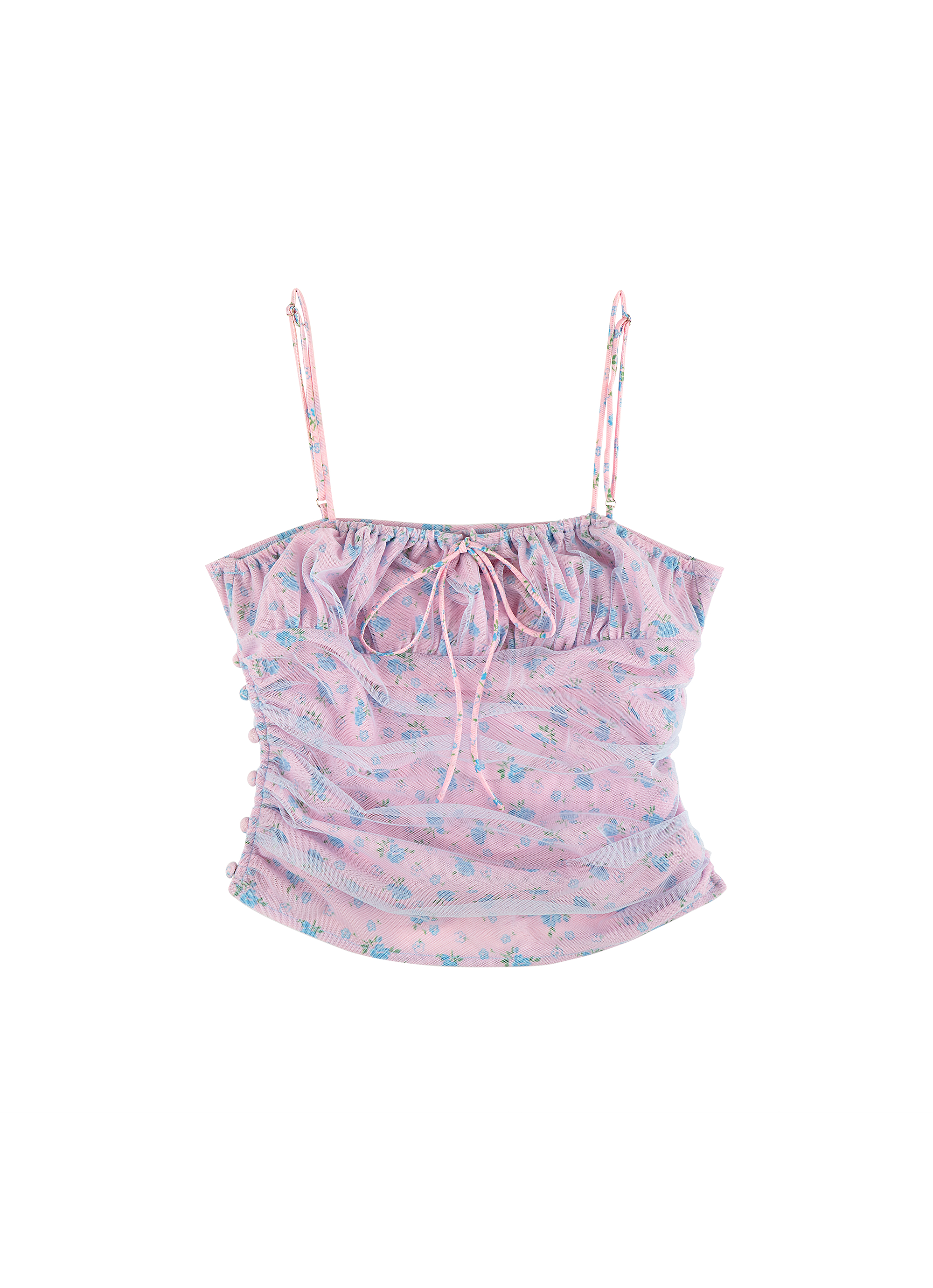 Tyler McGillivary - Sofia Top - Blue Floral/White -