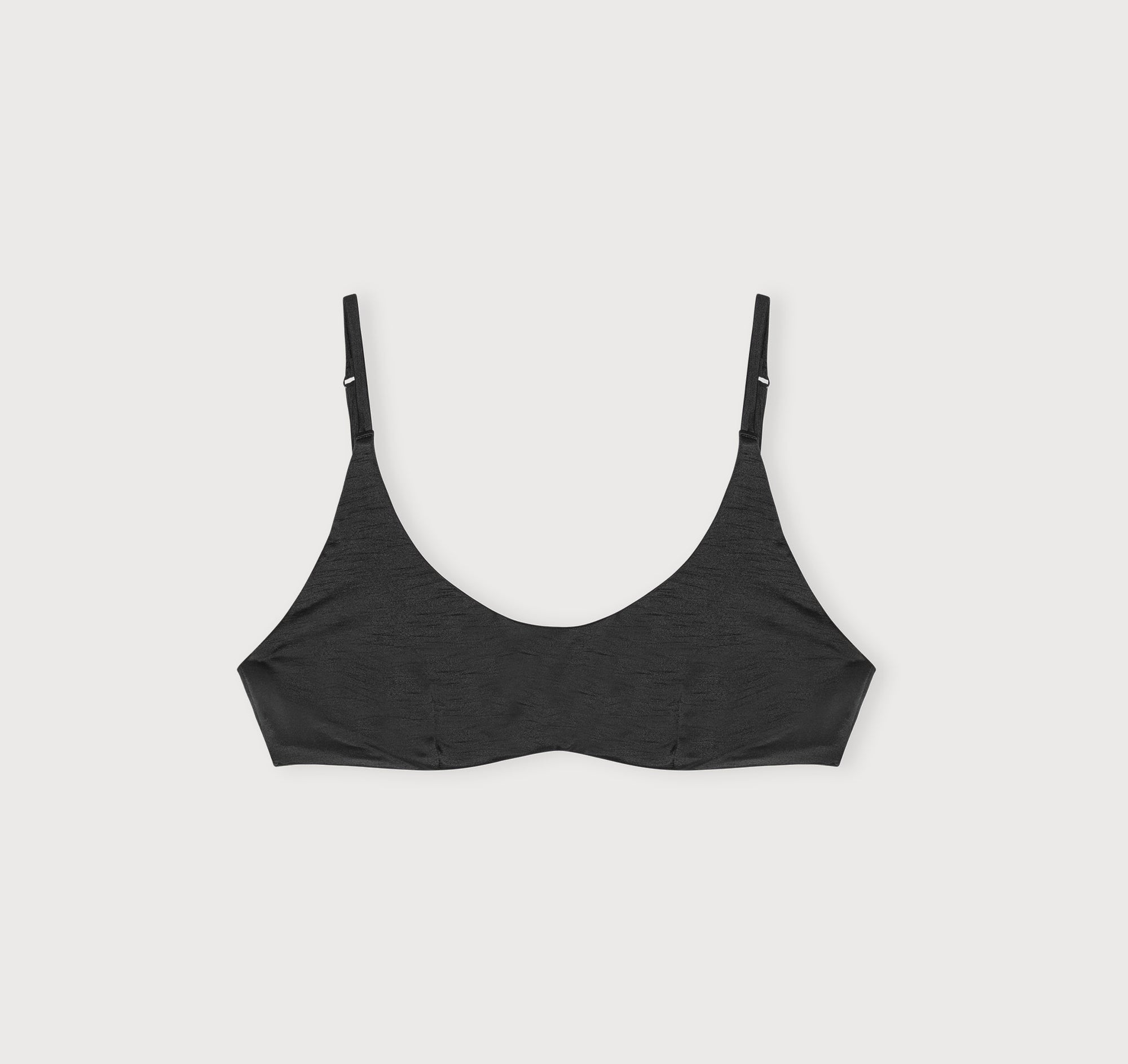 Organic Basics - Solar Swim Scoop Neck Bikini Top - Shimmer Night -