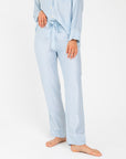 ettitude - Sateen PJ Pants - M Starlight Blue Stripes