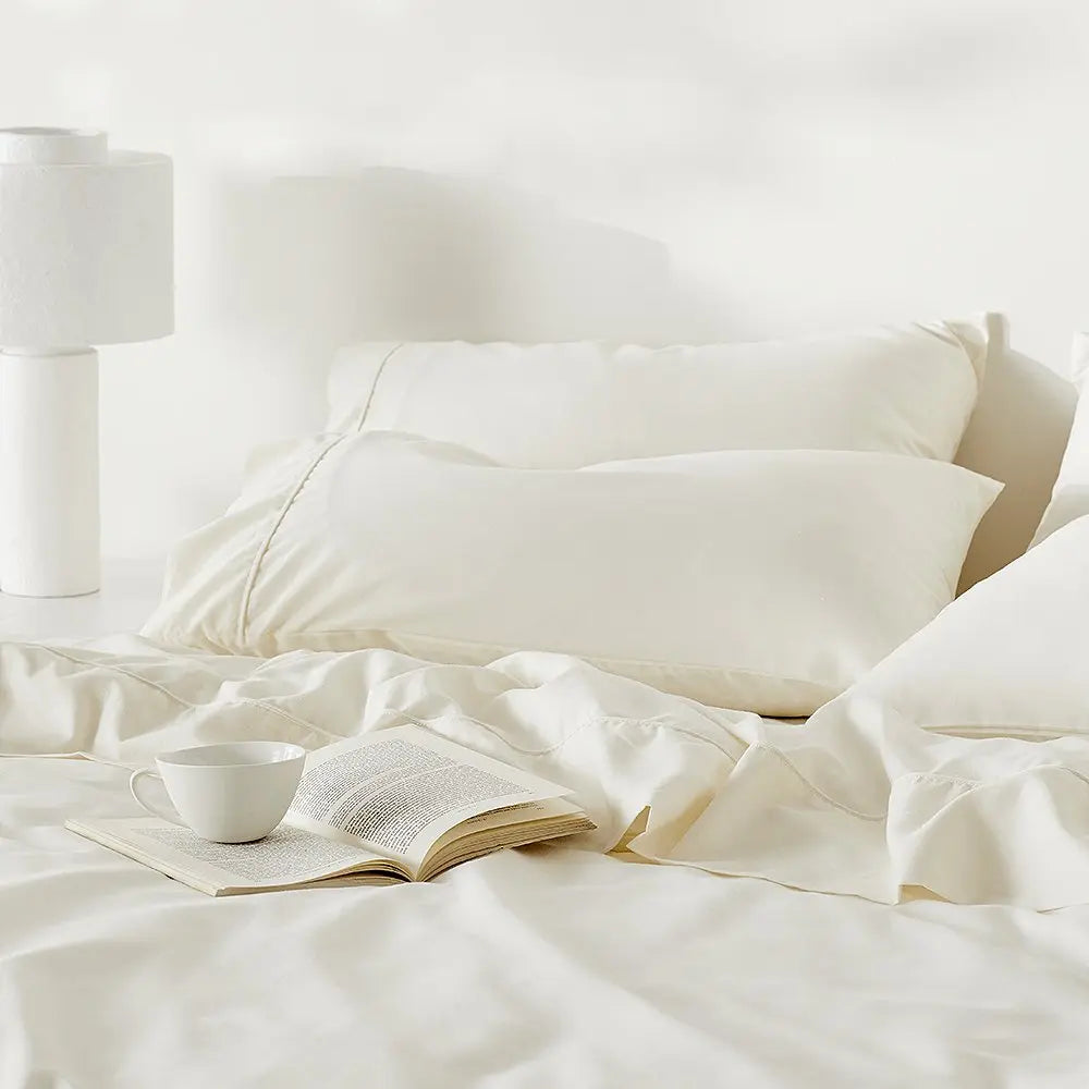 ettitude - Linen+ Bamboo Pillowcase Set - Stone