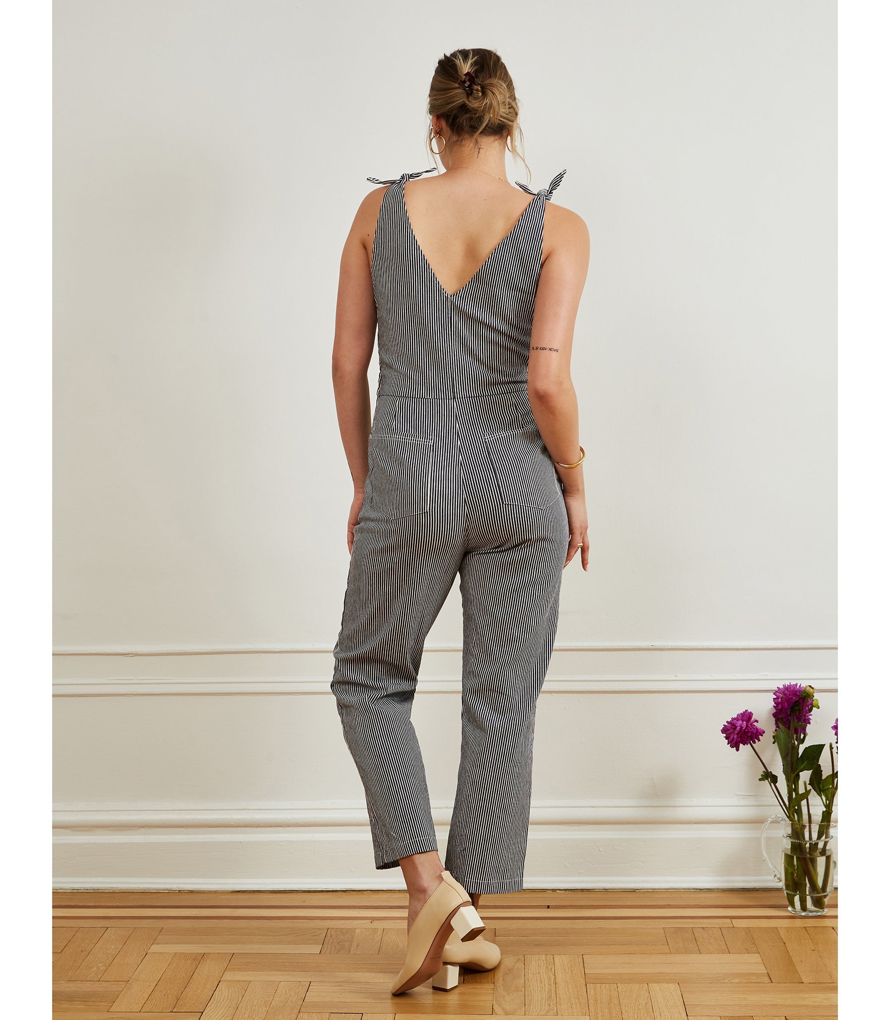 Loup - Slate Tie Strap Coveralls - Stripe -