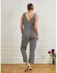 Slate Tie Strap Coveralls - Stripe