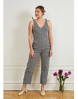 Slate Tie Strap Coveralls - Stripe