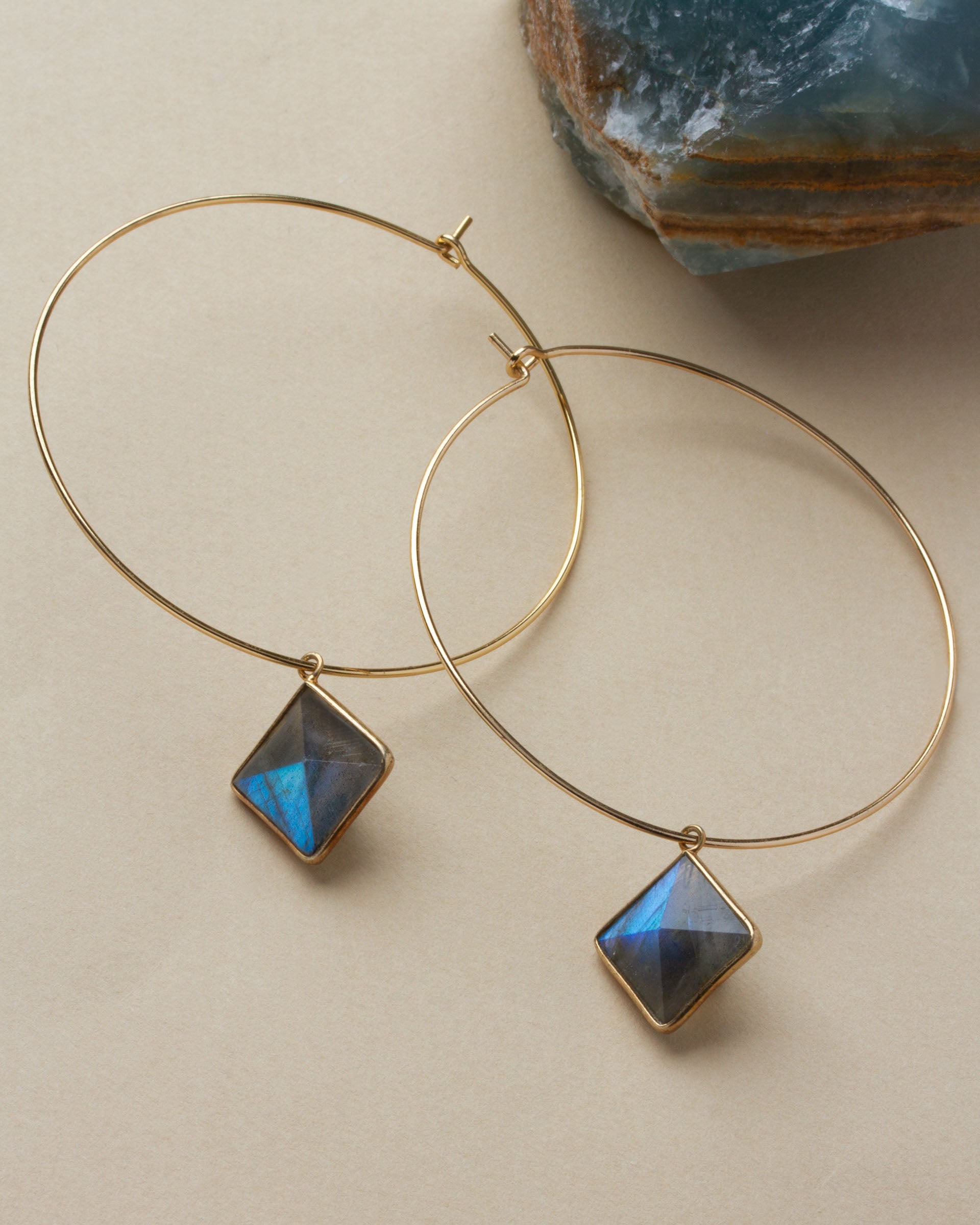Luna Norte - Studio 54 Hoops - Labradorite