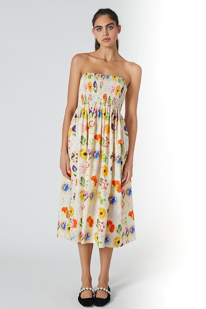 Mindy Smocked Midi Dress