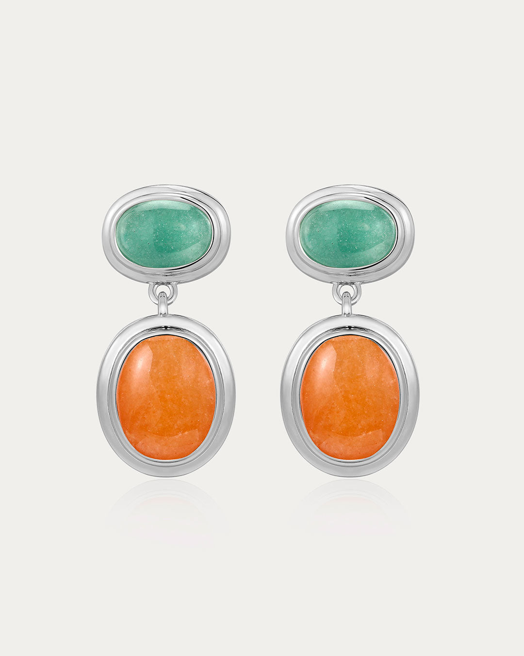 Luv Aj - Sunset Double Stone Studs - Silver