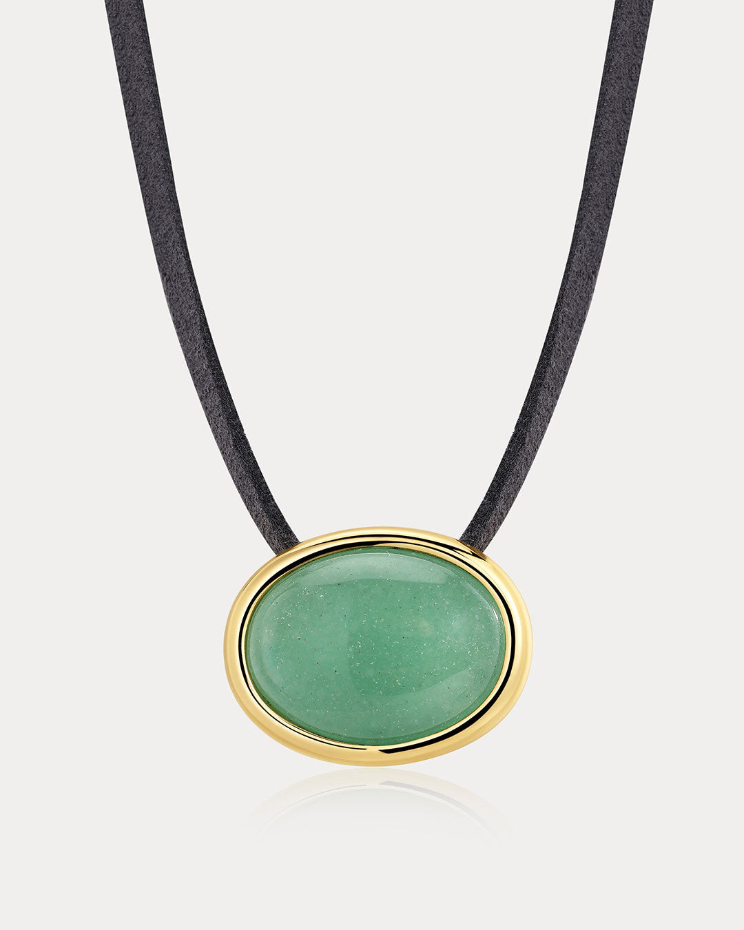 Luv Aj - Sunset Stone Cord Necklace- Green - Gold