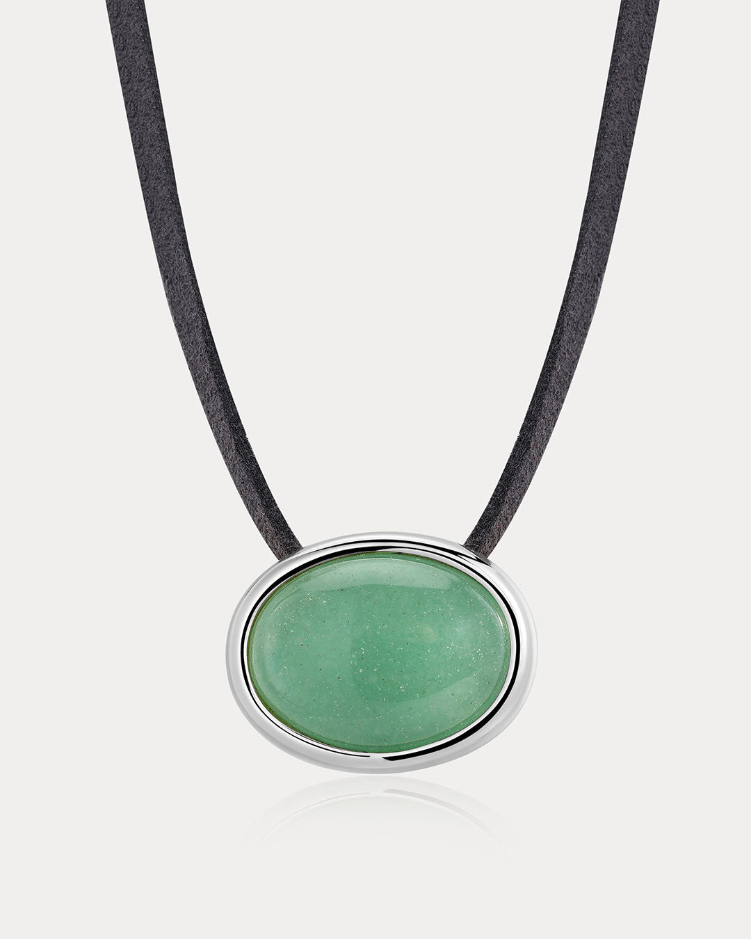 Luv Aj - Sunset Stone Cord Necklace- Green - Silver