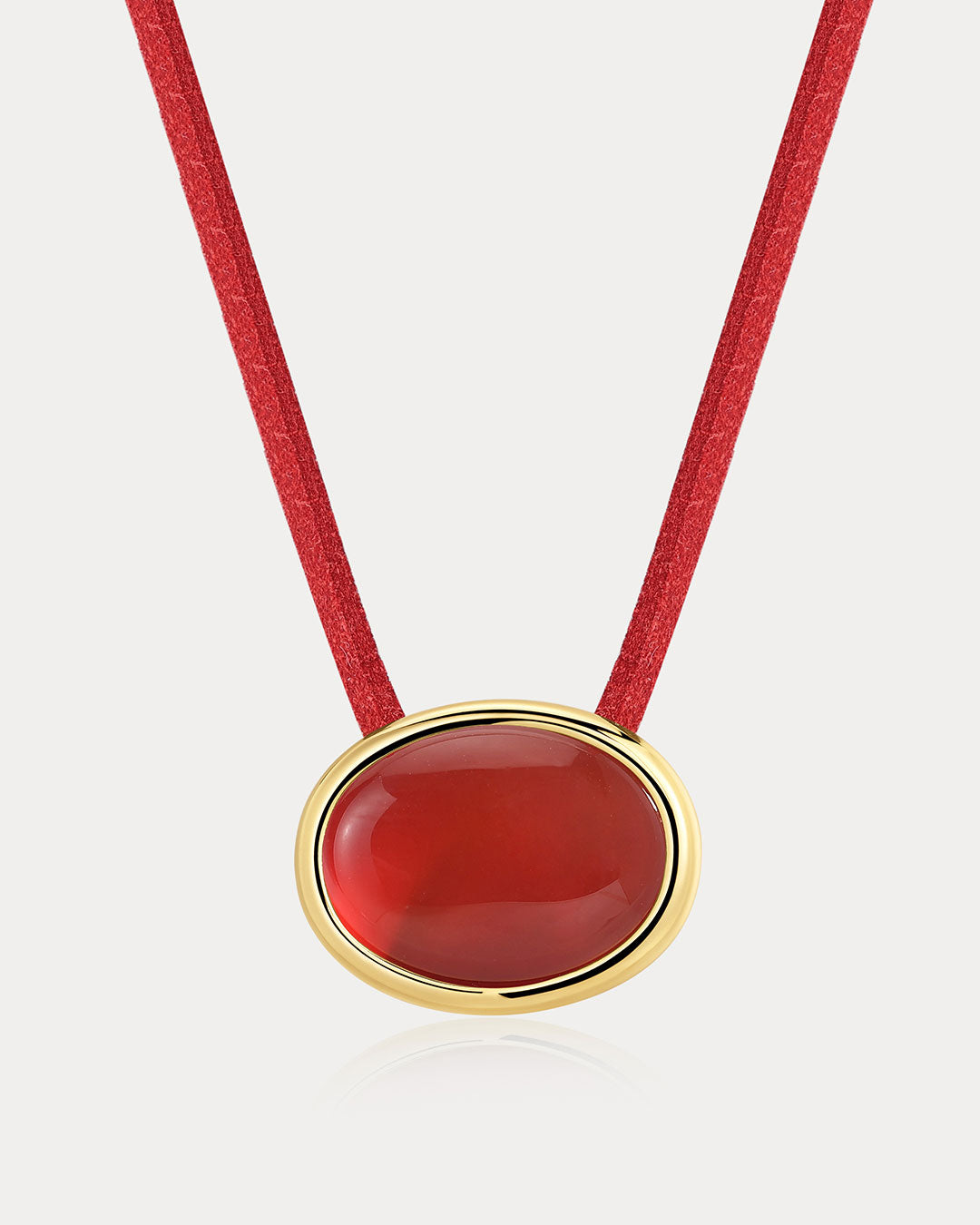 Luv Aj - Sunset Stone Cord Necklace - Red - Gold