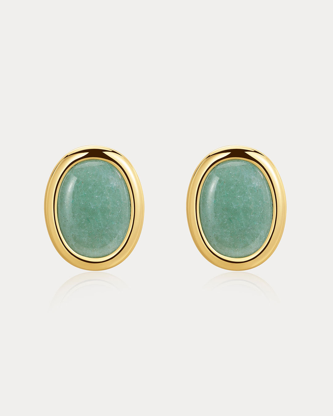 Luv Aj - Sunset Stone Studs - Green - Gold