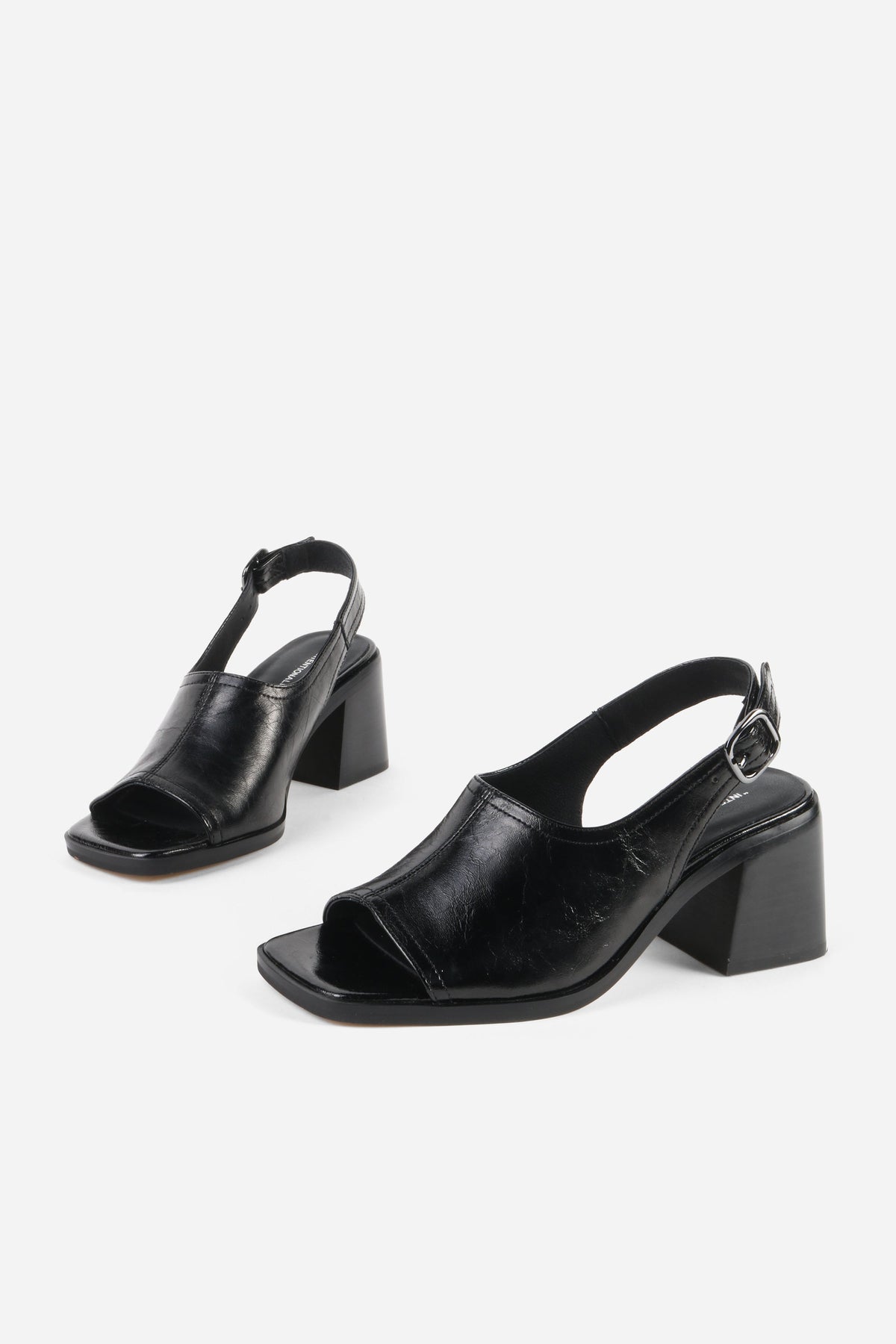 Intentionally Blank - Teresa Slingback Open Toe Block Heel -