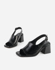Intentionally Blank - Teresa Slingback Open Toe Block Heel -