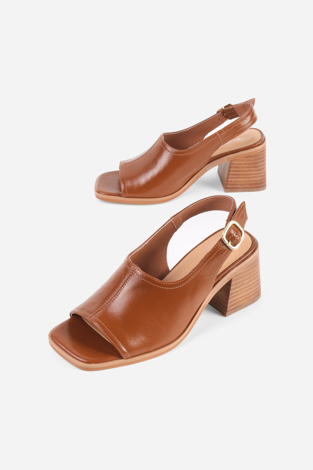 Intentionally Blank - Teresa Slingback Open Toe Block Heel -