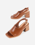 Intentionally Blank - Teresa Slingback Open Toe Block Heel -