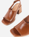 Intentionally Blank - Teresa Slingback Open Toe Block Heel -