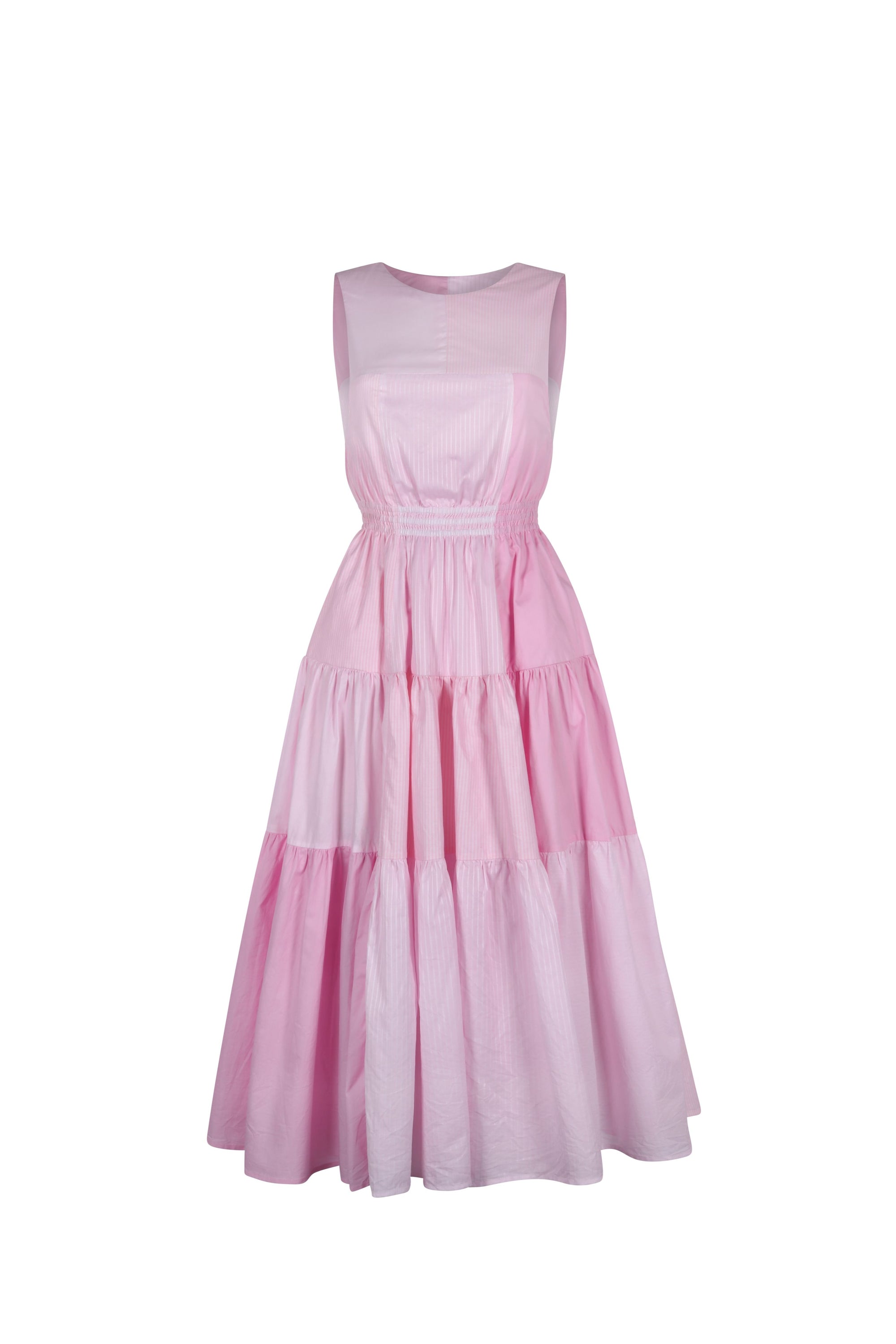 Loti - Teresa Midi Dress - Palo Rosa Patchwork -