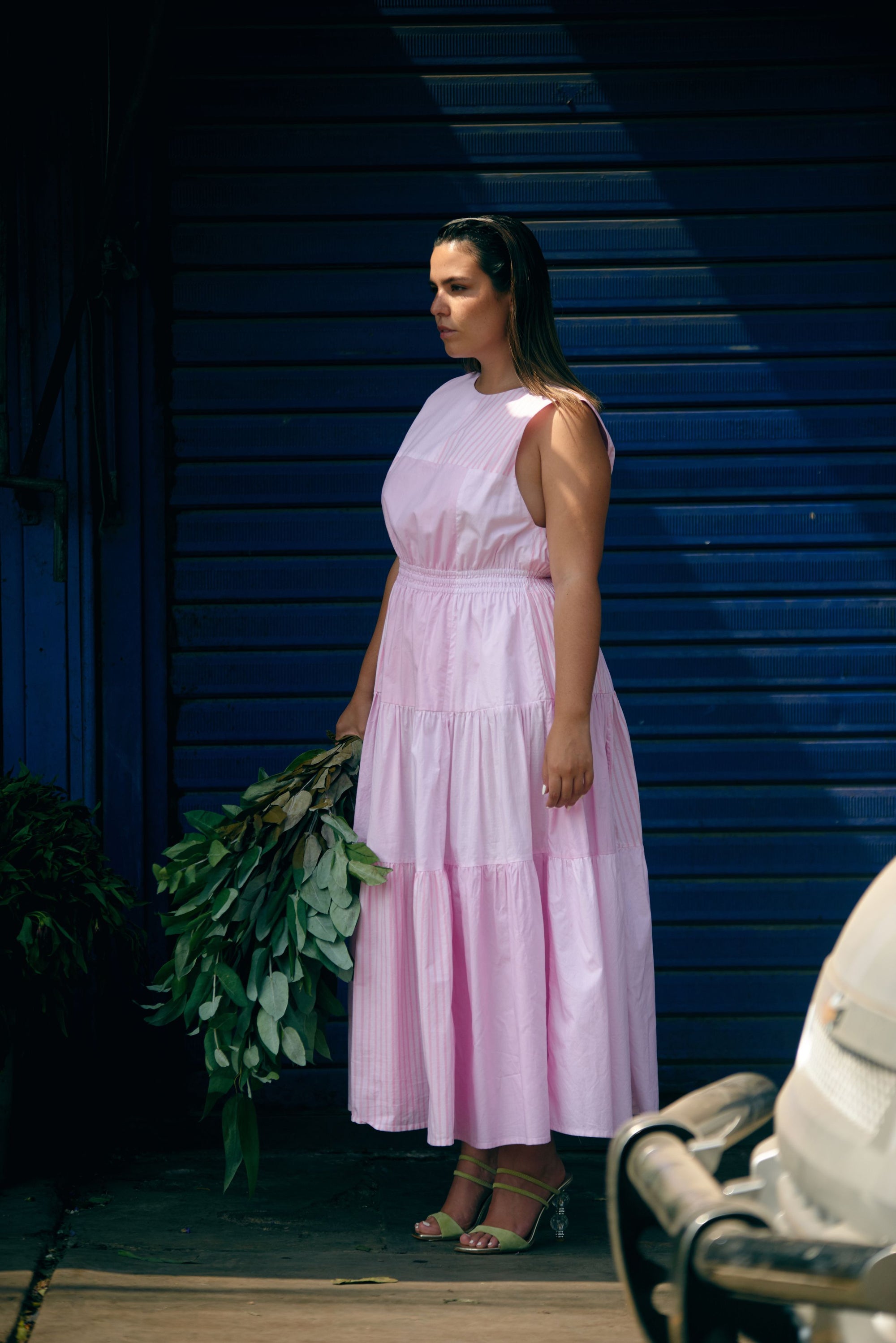 Loti - Teresa Midi Dress - Palo Rosa Patchwork -