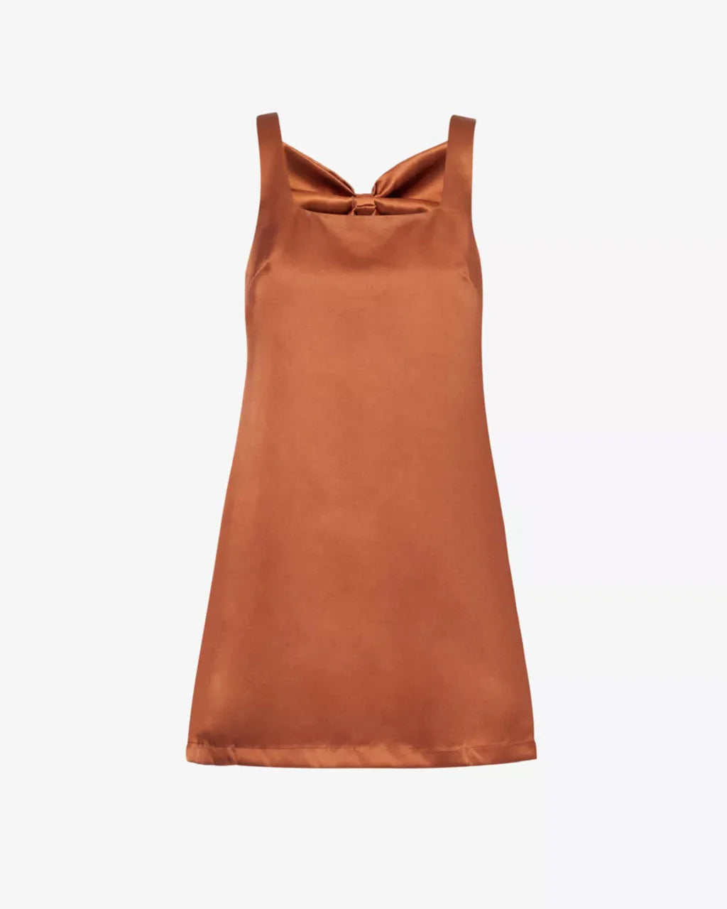 House of Sunny - The Mini Satin Shift - Chocolate -
