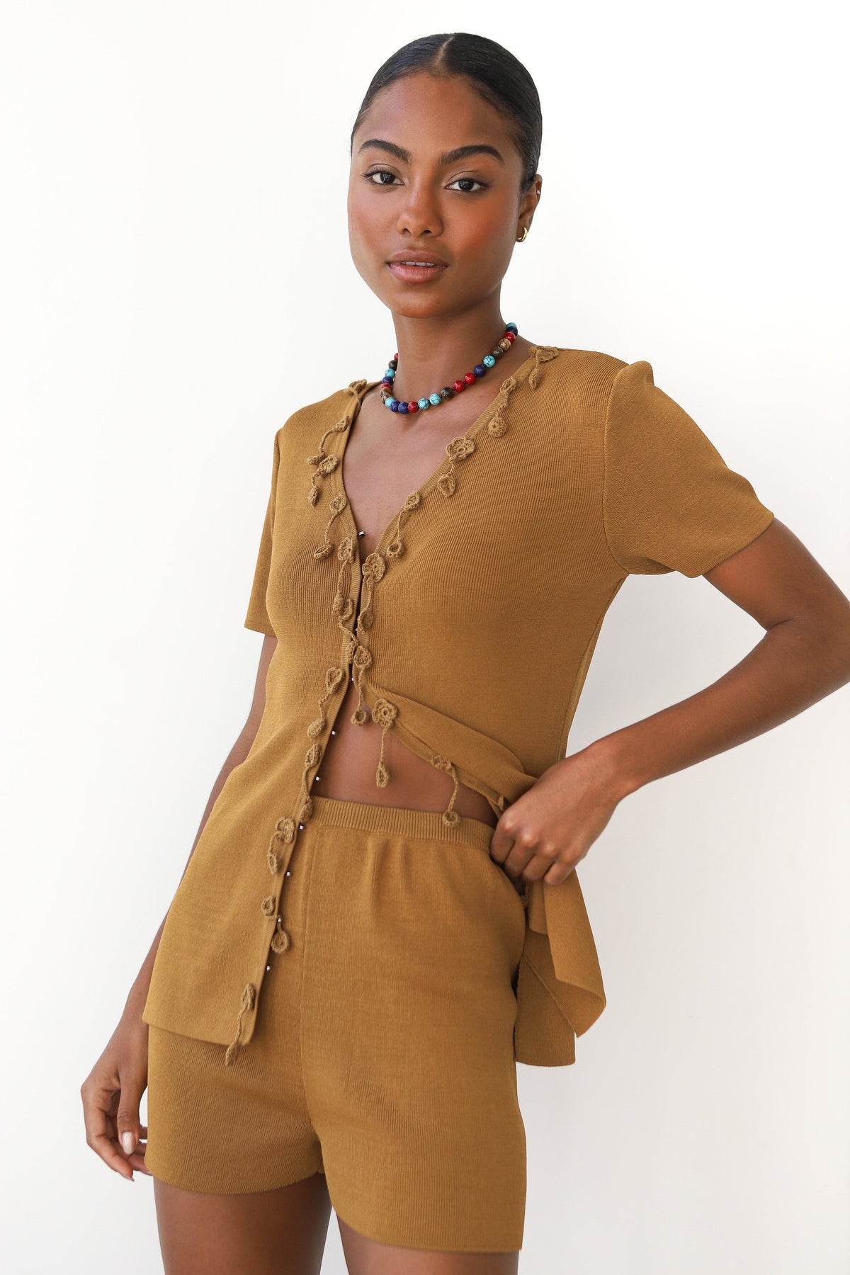 Callahan Knitwear - Tula Knit Cardi - Bronze -